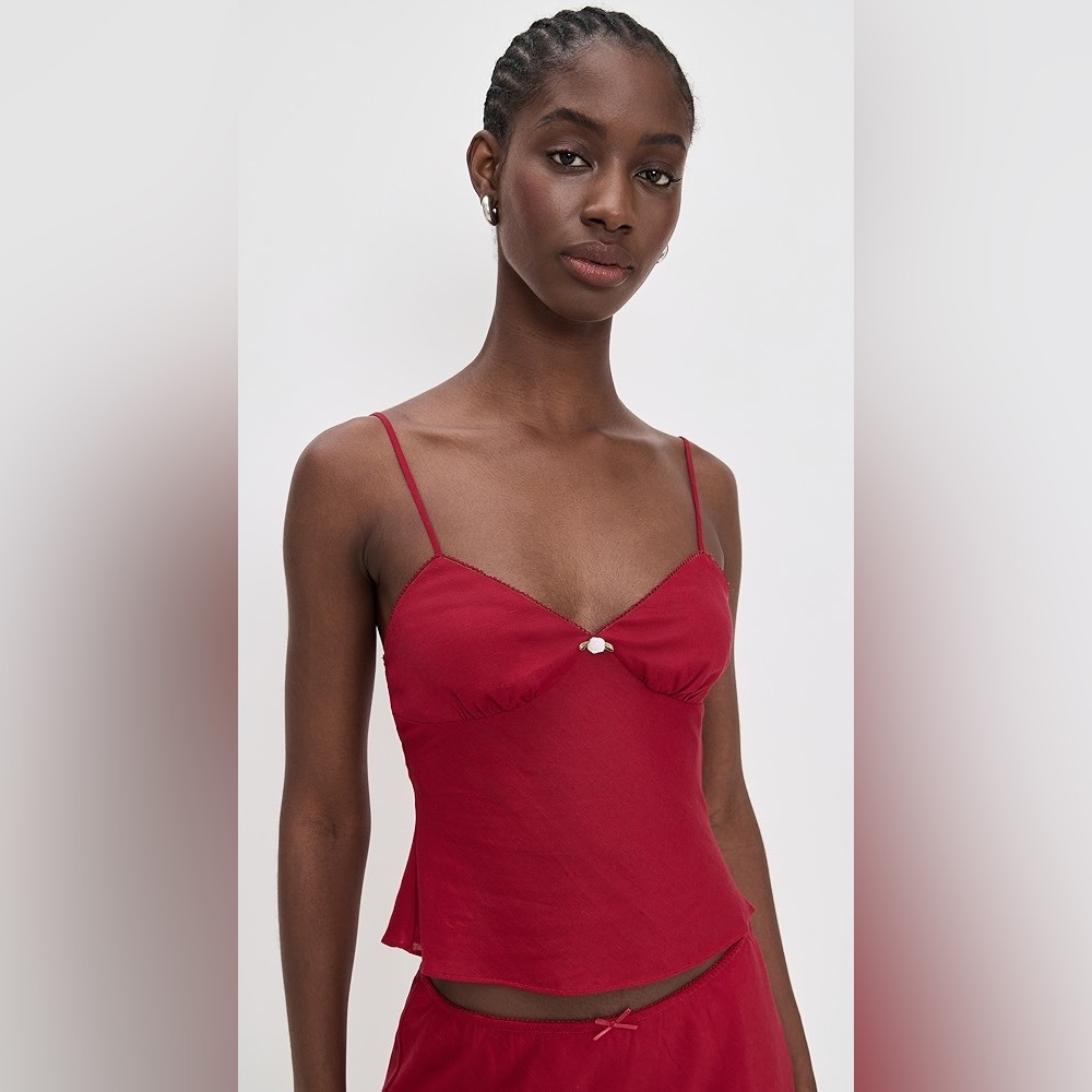 Nia Red Isaac Top NWT
